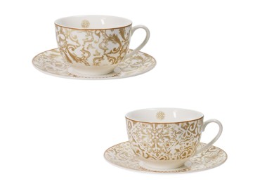 SET OF 2 CUPS EXCALIBUR NEW BON CHINA BRANDANI