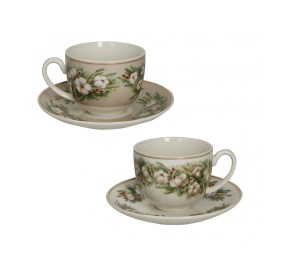 SET OF 2 BATUFFOLI BRANDANI PORCELAIN COFFEE CUPS