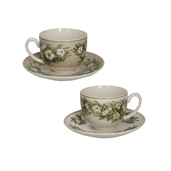 SET OF 2 BATUFFOLI BRANDANI PORCELAIN COFFEE CUPS