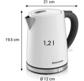 TESCOMA WHITE ELECTRIC KETTLE 1,2LT