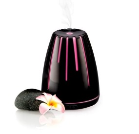 TESCOMA BLACK ULTRASONIC COLORED LAVA LAMP FOR SCENTED ESSENCES