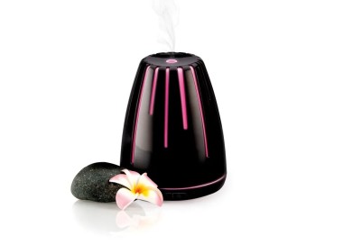 TESCOMA BLACK ULTRASONIC COLORED LAVA LAMP FOR SCENTED ESSENCES