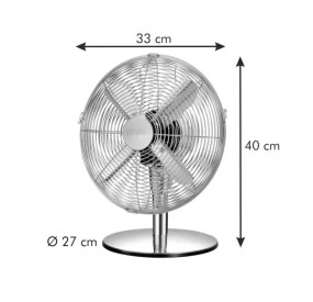 TESCOMA CHROME METAL TABLE FAN