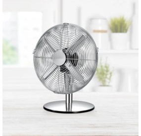 VENTILATORE DA TAVOLO CROMATO METALLO TESCOMA