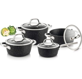 TESCOMA PRESIDENT STONE STAINLESS STEEL 5-POT SET