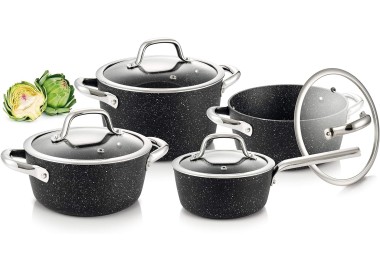 TESCOMA PRESIDENT STONE STAINLESS STEEL 5-POT SET