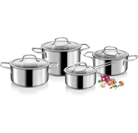 TESCOMA OPTIMA LINE STAINLESS STEEL 4 POT SET