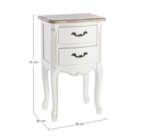 JUSTIN WOODEN CHEST OF DRAWERS 40x30CM H67CM BIZZOTTO