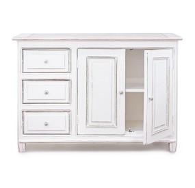 WHITE SIDEBOARD IN MANGO WOOD COLETTE 120x45 H85cm BIZZOTTO