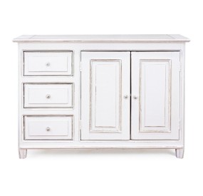 WHITE SIDEBOARD IN MANGO WOOD COLETTE 120x45 H85cm BIZZOTTO