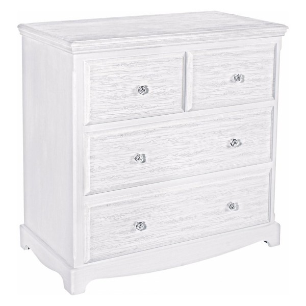 BLANC CHEST OF 4 DRAWERS WHITE WOOD BIZZOTTO 80x80