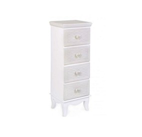 CHARLENE CHEST OF 4 DRAWERS WHITE WOOD BIZZOTTO 30x90