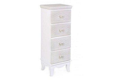 CHARLENE CHEST OF 4 DRAWERS WHITE WOOD BIZZOTTO 30x90