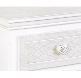 CHARLENE CHEST OF 3 DRAWERS WHITE WOOD BIZZOTTO 40x68