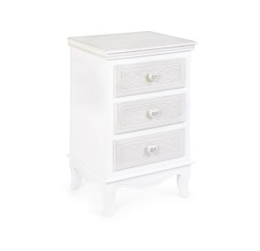 CHARLENE CHEST OF 3 DRAWERS WHITE WOOD BIZZOTTO 40x68