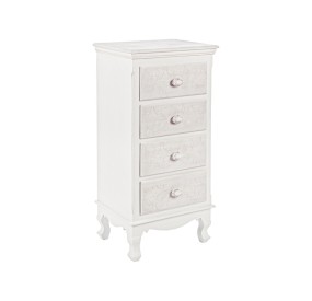 CLORINNE CHEST OF 4 DRAWERS WHITE WOOD BIZZOTTO 40x83