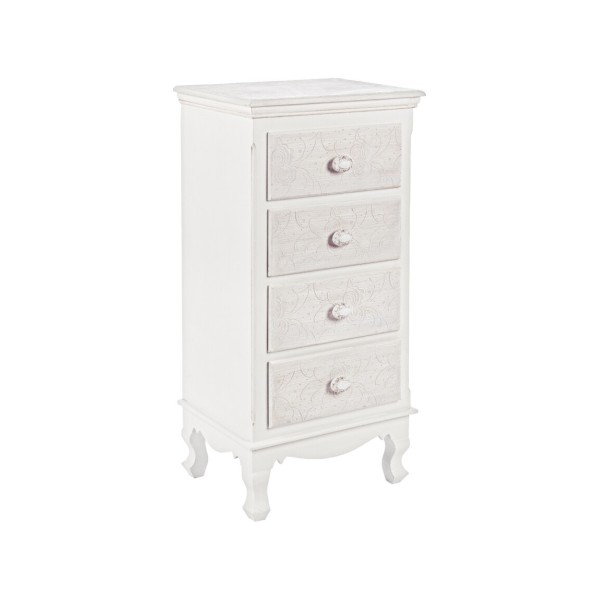 CLORINNE CHEST OF 4 DRAWERS WHITE WOOD BIZZOTTO 40x83