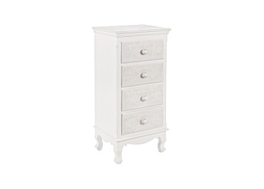 CLORINNE CHEST OF 4 DRAWERS WHITE WOOD BIZZOTTO 40x83