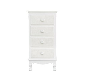 CLORINNE CHEST OF 4 DRAWERS WHITE WOOD BIZZOTTO 40x83