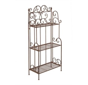 BIZZOTTO MELANIE FOLDING BOOKCASE SHELVING BROWN METAL