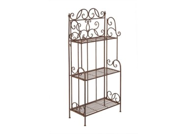 BIZZOTTO MELANIE FOLDING BOOKCASE SHELVING BROWN METAL