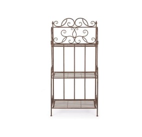 BIZZOTTO MELANIE FOLDING BOOKCASE SHELVING BROWN METAL