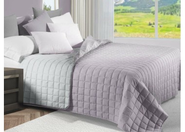 DOUBLE QUILT 220x260CM TWO-TONE MICROFIBER POWDER / PEARL DAUNEX