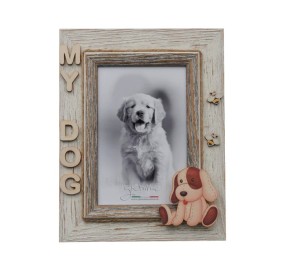 KBT117A CORNICE PORTA FOTO LEGNO MY DOG GIEMME 10x15cm