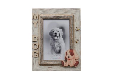 KBT117A WOODEN PHOTO FRAME MY DOG GIEMME 10x15cm