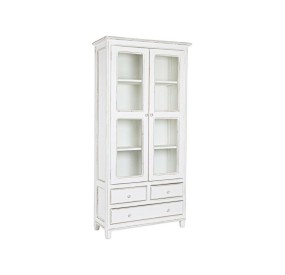 COLETTE SHOWCASE 2 DOORS 3 DRAWERS WHITE WOOD 90x38 H185cm BIZZOTTO