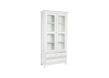 COLETTE SHOWCASE 2 DOORS 3 DRAWERS WHITE WOOD 90x38 H185cm BIZZOTTO