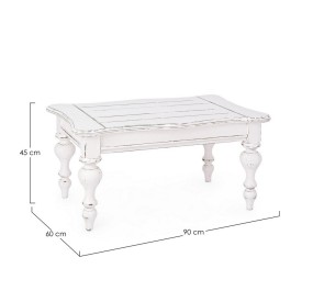 WHITE WOODEN TABLE 60x90 BIZZOTTO