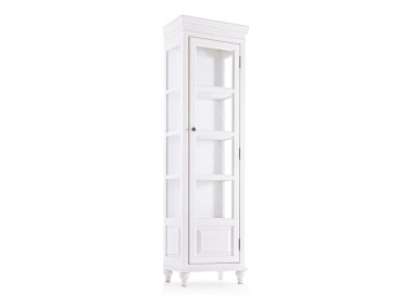 DAISY SHOWCASE 1 DOOR WHITE WOOD 48x33 H168cm BIZZOTTO