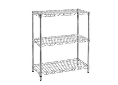 LUX CHROME SHELVING BOOKCASE 3 STAINLESS STEEL SHELVES BIZZOTTO