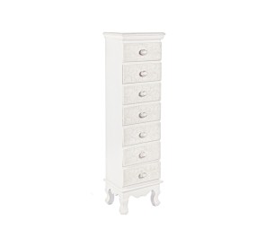 CLORINNE CHEST OF 7 DRAWERS WHITE WOOD BIZZOTTO 29x113