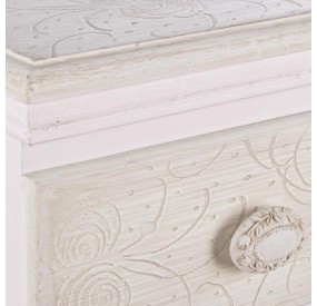 CASSETTIERA CLORINNE 7 CASSETTI LEGNO BIANCO BIZZOTTO 29x113cm