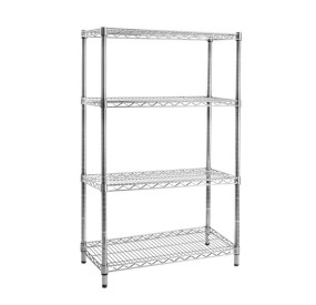 LUX CHROME SHELVING BOOKCASE 4 SHELVES STAINLESS STEEL BIZZOTTO