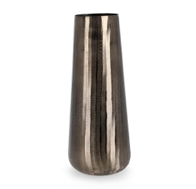 CHISEL SVAS VASE IN ANTHRACITE ALUMINUM H53cm BIZZOTTO