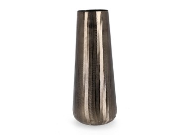 CHISEL SVAS VASE IN ANTHRACITE ALUMINUM H53cm BIZZOTTO