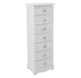 BLANC CHEST OF 7 DRAWERS WHITE WOOD BIZZOTTO 29x89