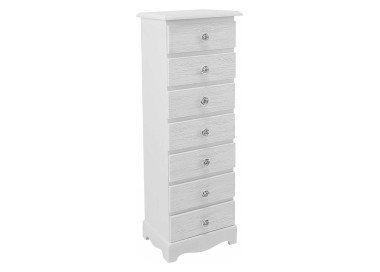 BLANC CHEST OF 7 DRAWERS WHITE WOOD BIZZOTTO 29x89