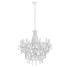 12 LIGHT BEADS CHANDELIER WHITE BIZZOTTO