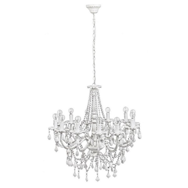 12 LIGHT BEADS CHANDELIER WHITE BIZZOTTO