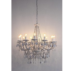 12 LIGHT BEADS CHANDELIER WHITE BIZZOTTO