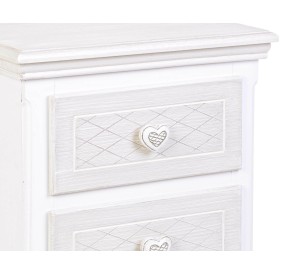 CHARLENE DRAWER CHEST OF 2 DRAWERS WHITE WOOD BIZZOTTO