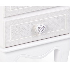 CHARLENE 7 DRAWER CHEST OF BIZZOTTO WHITE WOOD