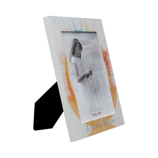 KCT02 GIEMME COMMUNION WHITE WOOD PHOTO FRAME 13x18cm