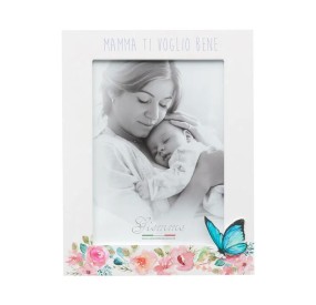 KFT29 WHITE WOOD PHOTO FRAME MOM GIEMME 13x18cm