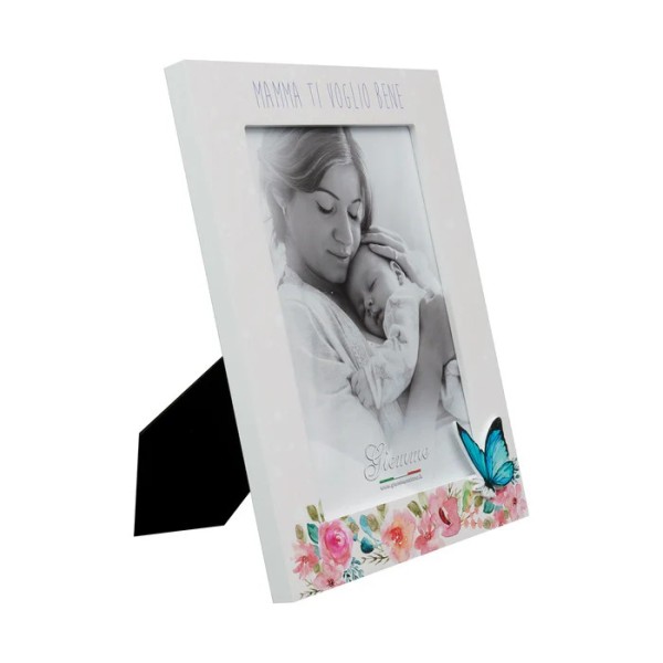 KFT29 WHITE WOOD PHOTO FRAME MOM GIEMME 13x18cm