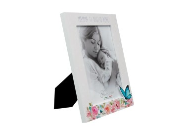 KFT29 WHITE WOOD PHOTO FRAME MOM GIEMME 13x18cm